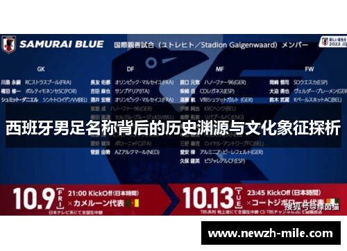 西班牙男足名称背后的历史渊源与文化象征探析 西班牙男足名称背后的历史渊源与文化象征探析